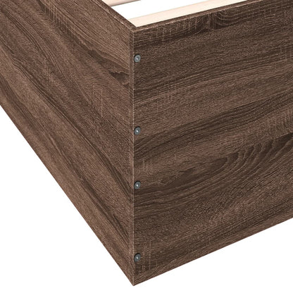 vidaXL Bed Frame without Mattress Brown Oak 120x200 cm