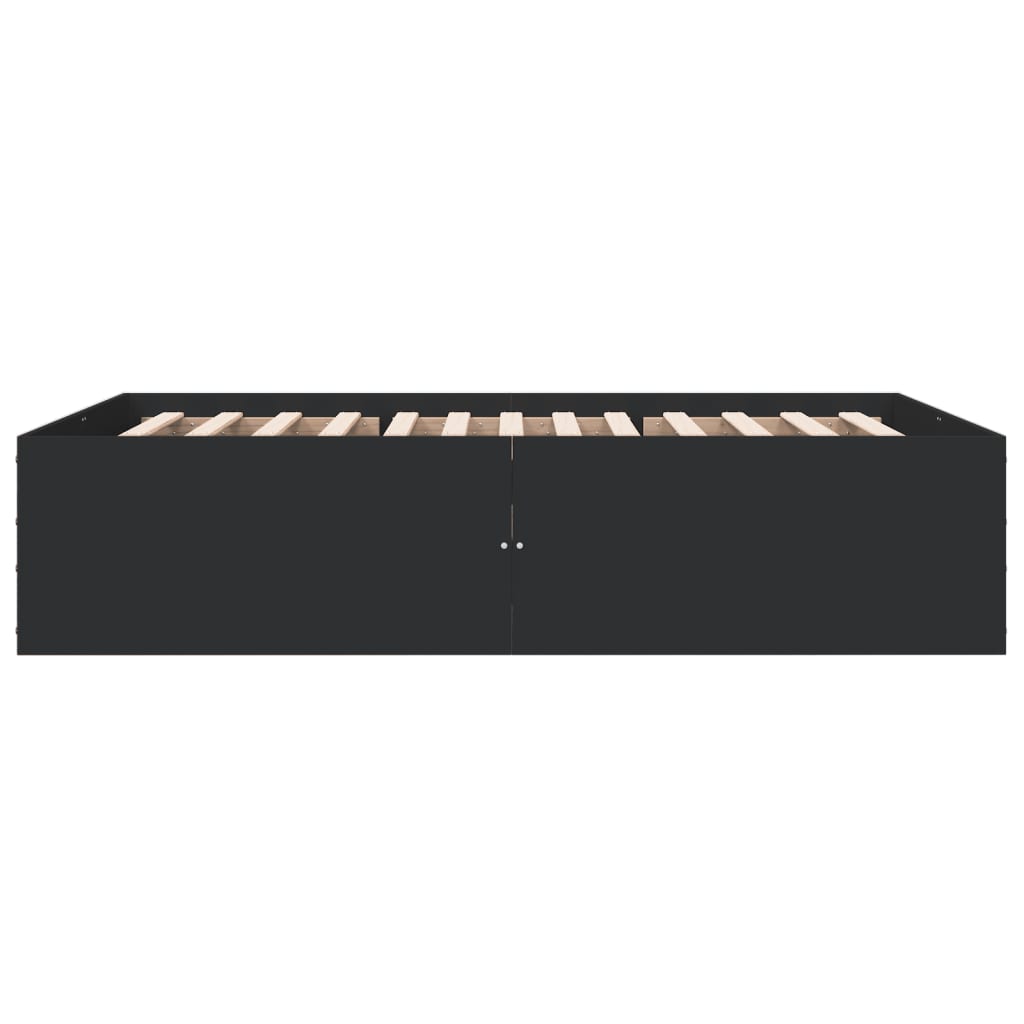 vidaXL Bed Frame without Mattress Black 140x190 cm