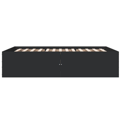 vidaXL Bed Frame without Mattress Black 140x190 cm