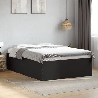 vidaXL Bed Frame without Mattress Black 140x190 cm