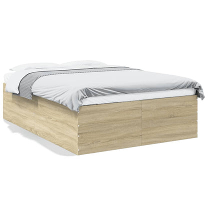 vidaXL Bed Frame without Mattress Sonoma Oak 135x190 cm Double