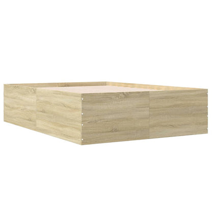 vidaXL Bed Frame without Mattress Sonoma Oak 135x190 cm Double