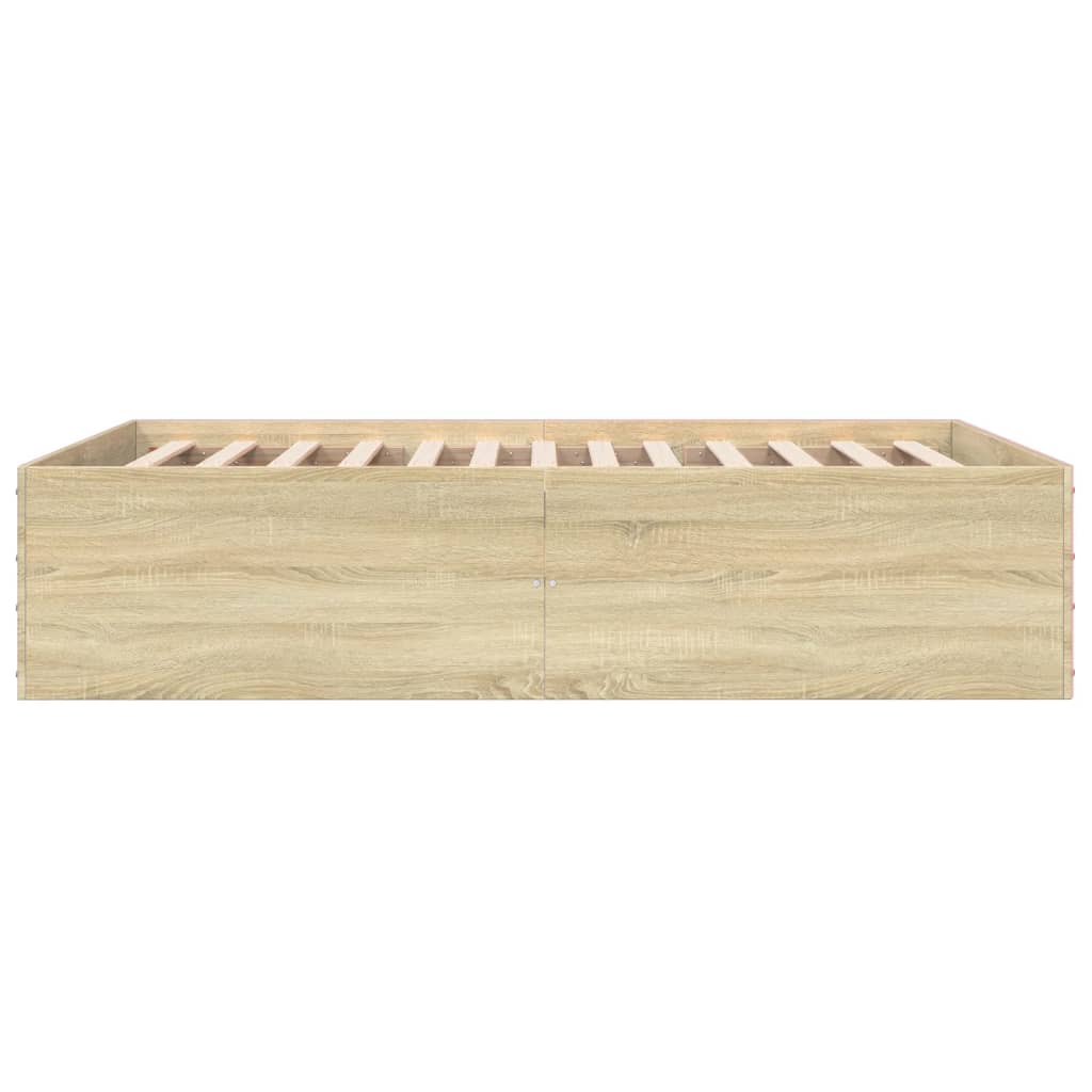 vidaXL Bed Frame without Mattress Sonoma Oak 135x190 cm Double