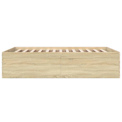 vidaXL Bed Frame without Mattress Sonoma Oak 135x190 cm Double