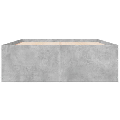 vidaXL Bed Frame without Mattress Concrete Grey 135x190 cm Double