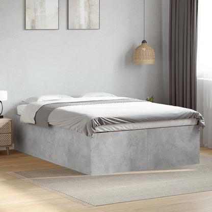 vidaXL Bed Frame without Mattress Concrete Grey 135x190 cm Double