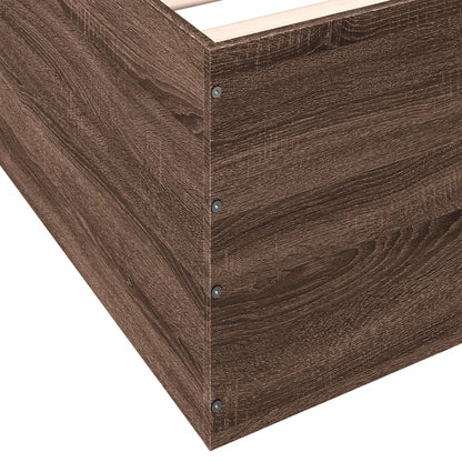 vidaXL Bed Frame without Mattress Brown Oak 135x190 cm Double