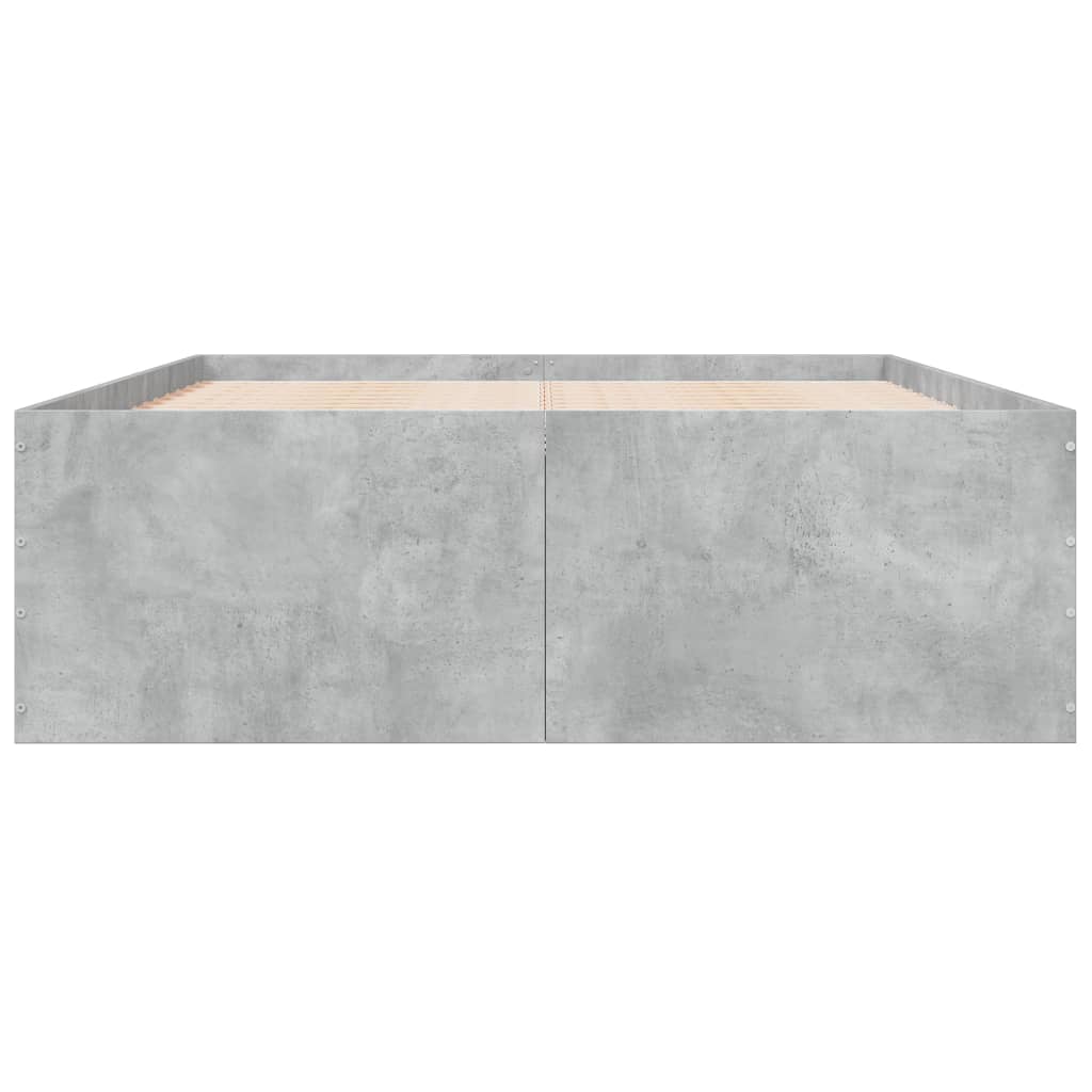 vidaXL Bed Frame without Mattress Concrete Grey 120x190 cm Small Double