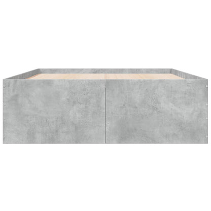 vidaXL Bed Frame without Mattress Concrete Grey 120x190 cm Small Double