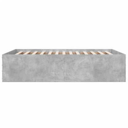 vidaXL Bed Frame without Mattress Concrete Grey 120x190 cm Small Double