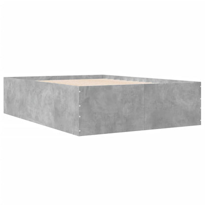 vidaXL Bed Frame without Mattress Concrete Grey 120x190 cm Small Double
