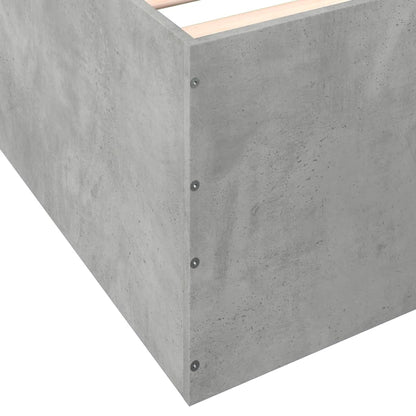 vidaXL Bed Frame without Mattress Concrete Grey 120x190 cm Small Double
