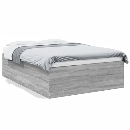 vidaXL Bed Frame without Mattress Grey Sonoma 120x190 cm Small Double