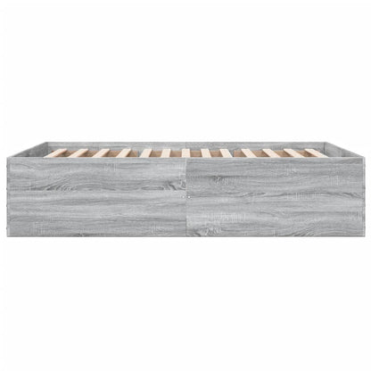 vidaXL Bed Frame without Mattress Grey Sonoma 120x190 cm Small Double