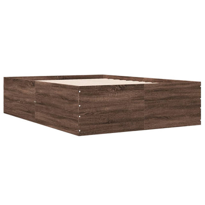 vidaXL Bed Frame without Mattress Brown Oak 120x190 cm Small Double