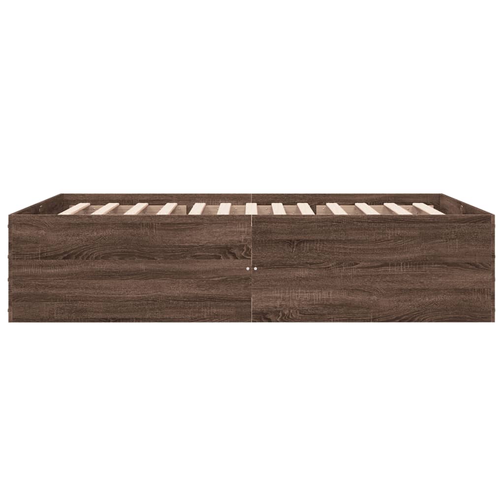 vidaXL Bed Frame without Mattress Brown Oak 120x190 cm Small Double