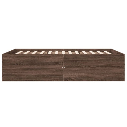 vidaXL Bed Frame without Mattress Brown Oak 120x190 cm Small Double
