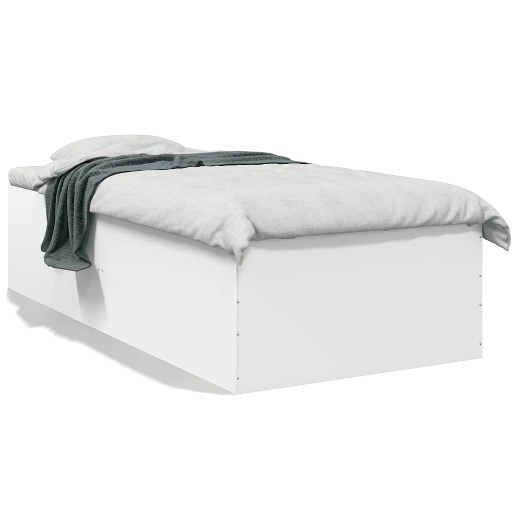 vidaXL Bed Frame without Mattress White 100x200 cm