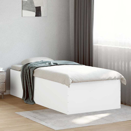 vidaXL Bed Frame without Mattress White 100x200 cm