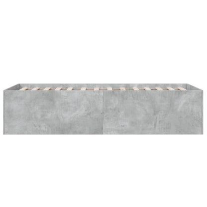 vidaXL Bed Frame without Mattress Concrete Grey 100x200 cm