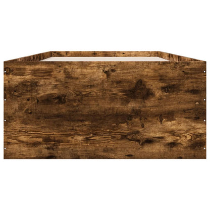 vidaXL Bed Frame without Mattress Smoked Oak 100x200 cm