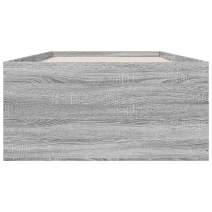 vidaXL Bed Frame without Mattress Grey Sonoma 100x200 cm