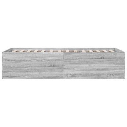 vidaXL Bed Frame without Mattress Grey Sonoma 100x200 cm