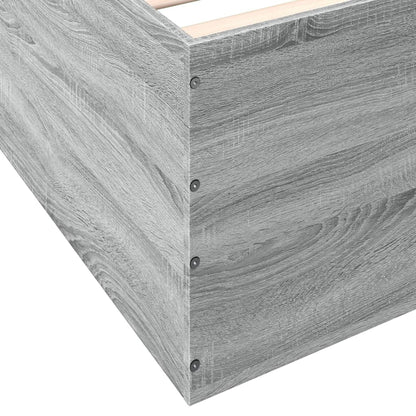 vidaXL Bed Frame without Mattress Grey Sonoma 100x200 cm