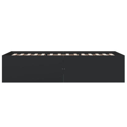 vidaXL Bed Frame without Mattress Black 90x200 cm