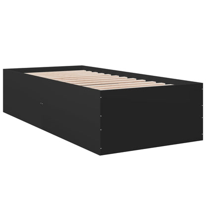vidaXL Bed Frame without Mattress Black 90x200 cm