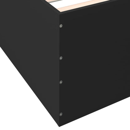 vidaXL Bed Frame without Mattress Black 90x200 cm