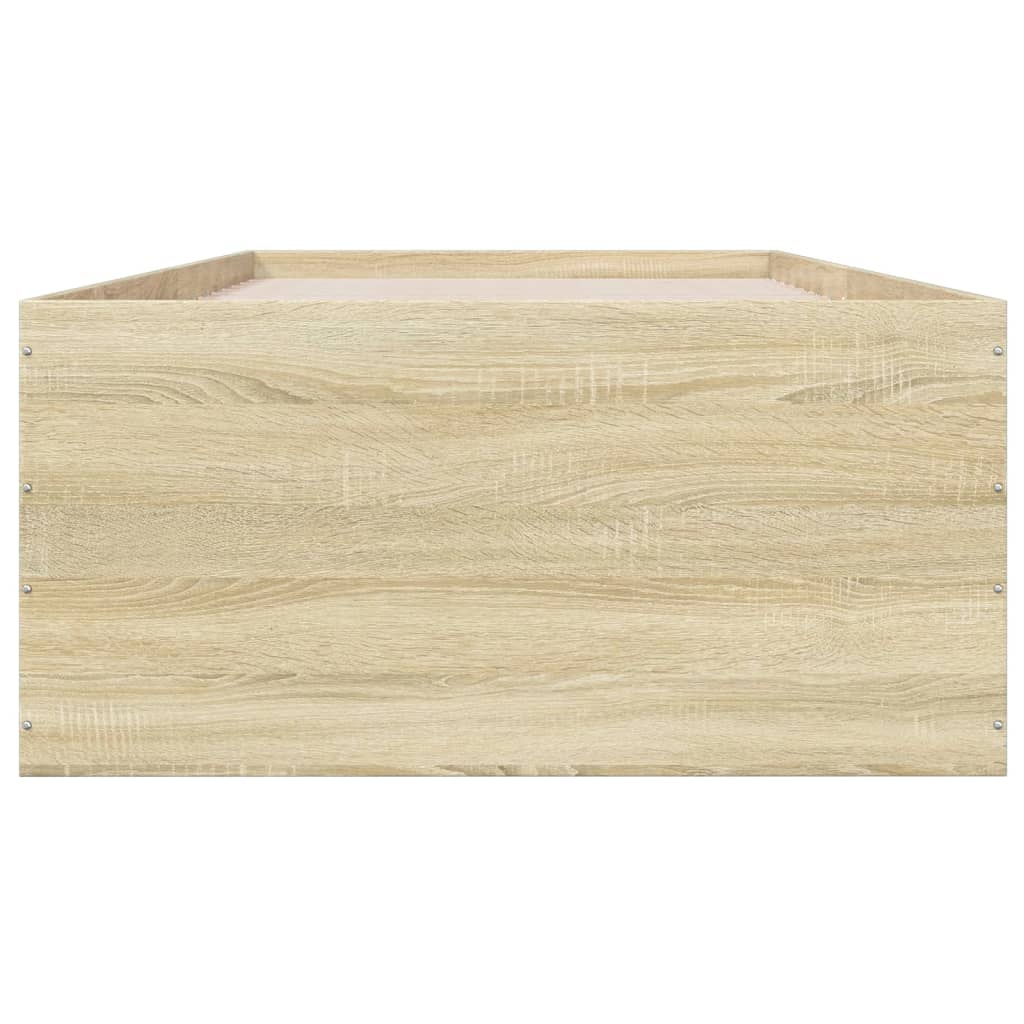 vidaXL Bed Frame without Mattress Sonoma Oak 90x200 cm