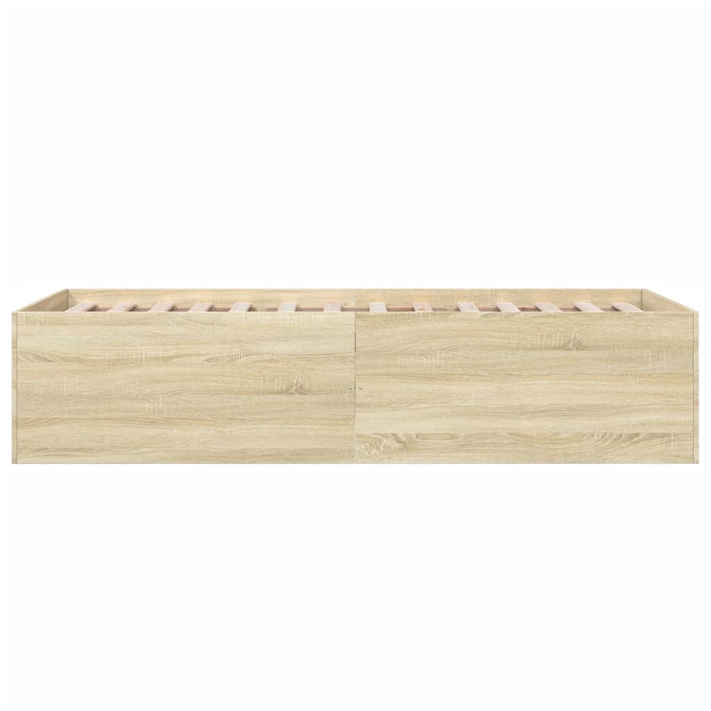 vidaXL Bed Frame without Mattress Sonoma Oak 90x200 cm