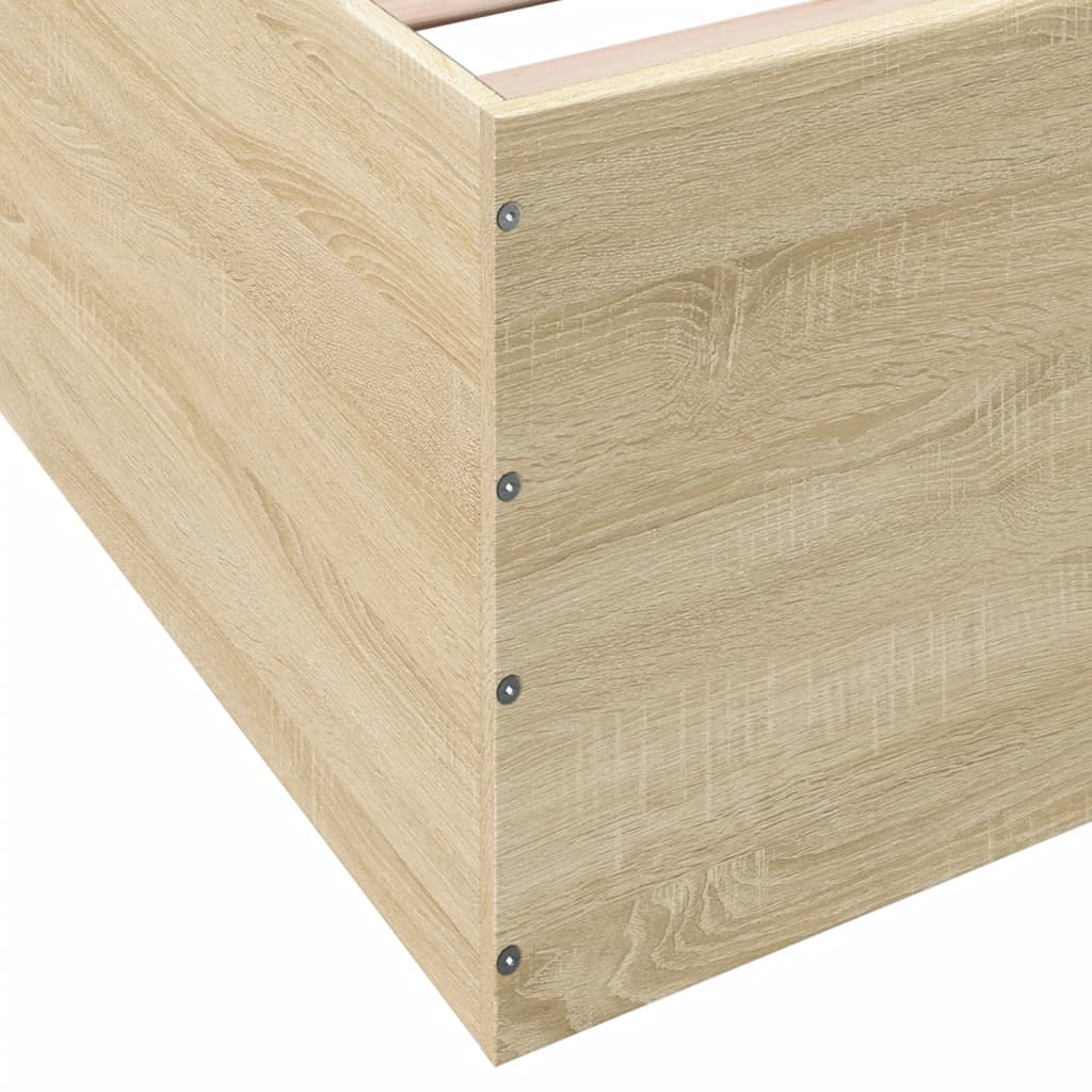 vidaXL Bed Frame without Mattress Sonoma Oak 90x200 cm
