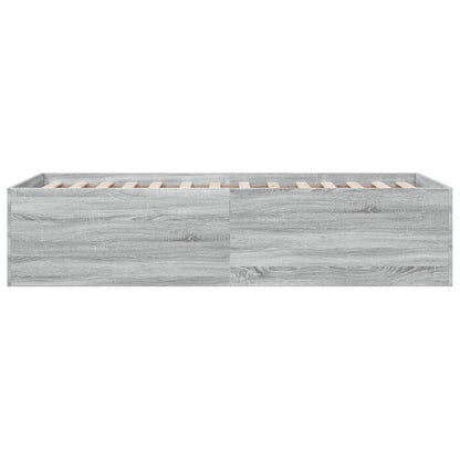 vidaXL Bed Frame without Mattress Grey Sonoma 90x200 cm