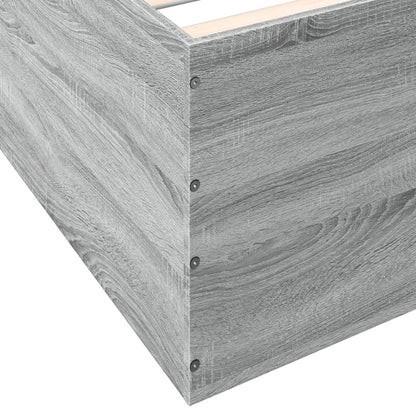 vidaXL Bed Frame without Mattress Grey Sonoma 90x200 cm