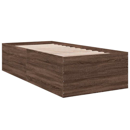 vidaXL Bed Frame without Mattress Brown Oak 90x200 cm