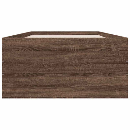 vidaXL Bed Frame without Mattress Brown Oak 90x200 cm