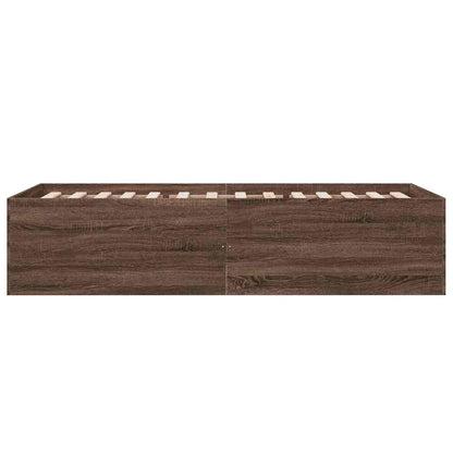 vidaXL Bed Frame without Mattress Brown Oak 90x200 cm