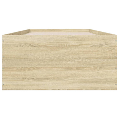 vidaXL Bed Frame without Mattress Sonoma Oak 90x190 cm Single