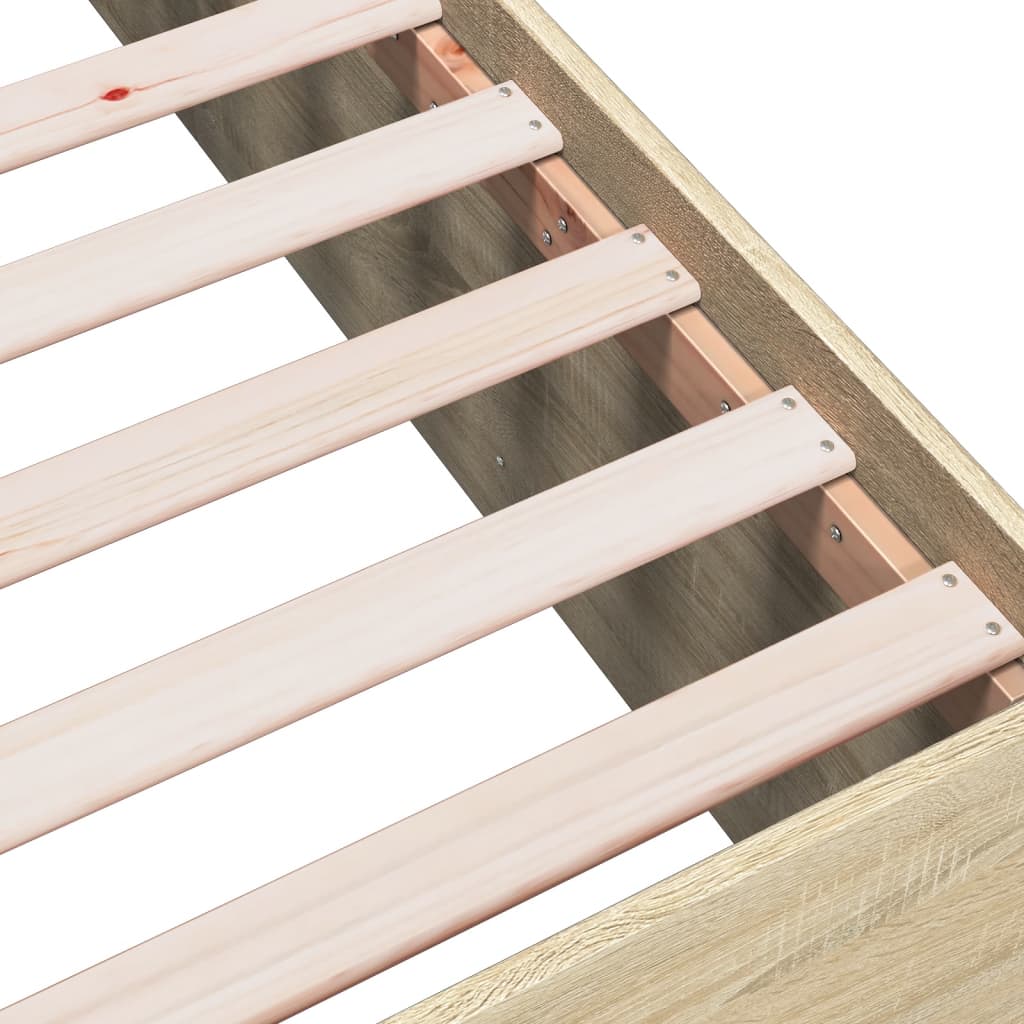 vidaXL Bed Frame without Mattress Sonoma Oak 90x190 cm Single