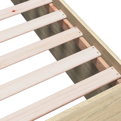 vidaXL Bed Frame without Mattress Sonoma Oak 90x190 cm Single