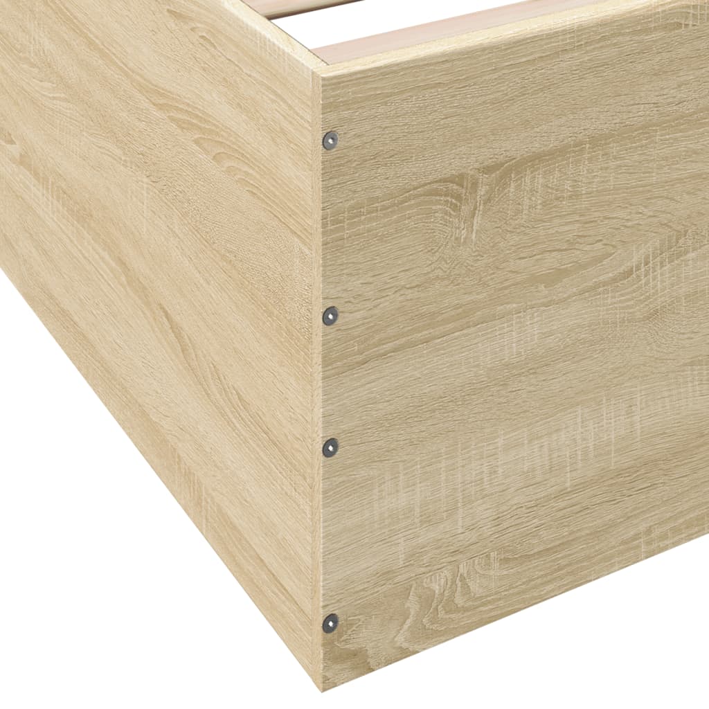 vidaXL Bed Frame without Mattress Sonoma Oak 90x190 cm Single