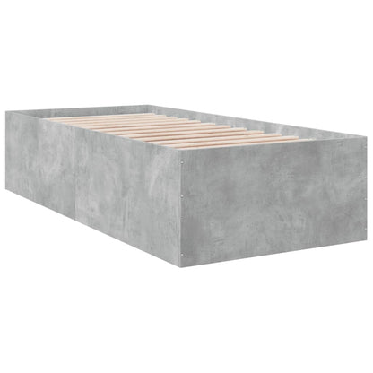 vidaXL Bed Frame without Mattress Concrete Grey 90x190 cm Single