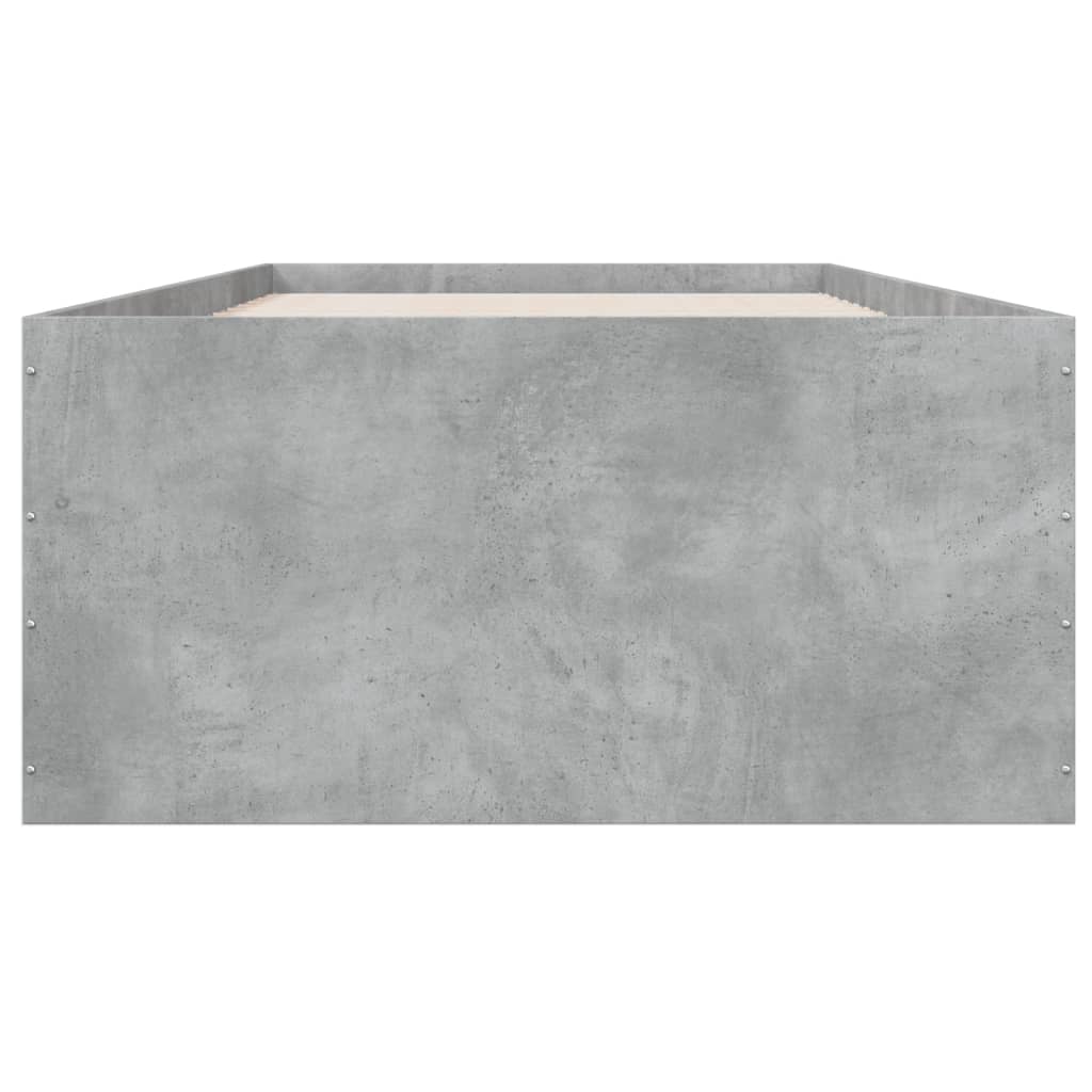 vidaXL Bed Frame without Mattress Concrete Grey 90x190 cm Single