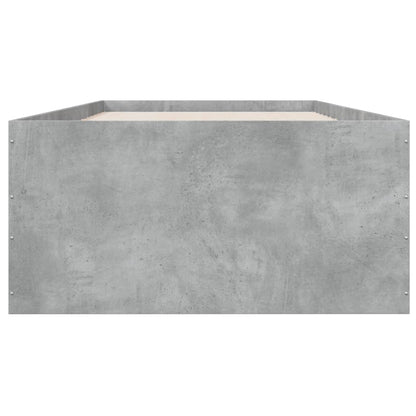 vidaXL Bed Frame without Mattress Concrete Grey 90x190 cm Single
