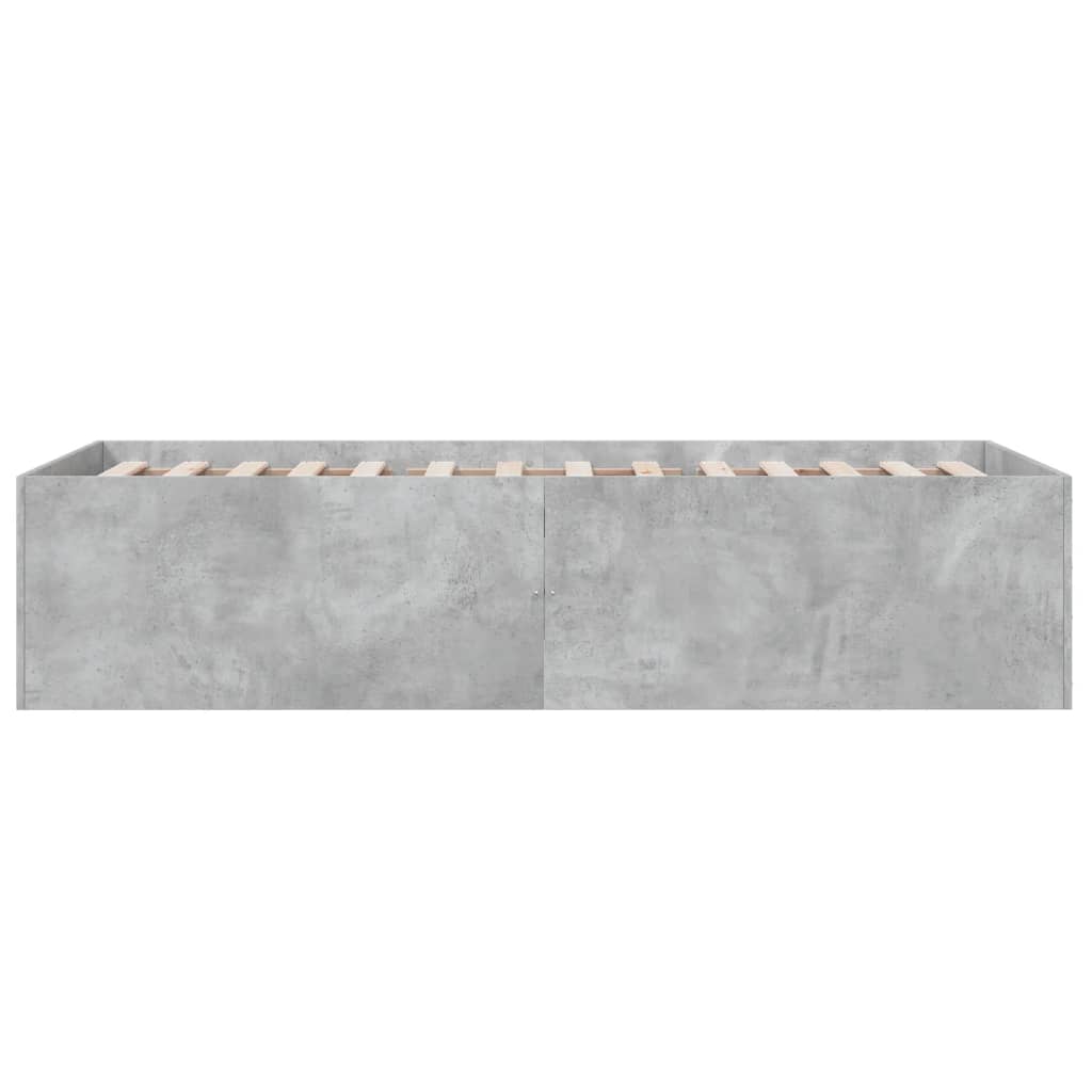 vidaXL Bed Frame without Mattress Concrete Grey 90x190 cm Single