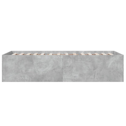 vidaXL Bed Frame without Mattress Concrete Grey 90x190 cm Single