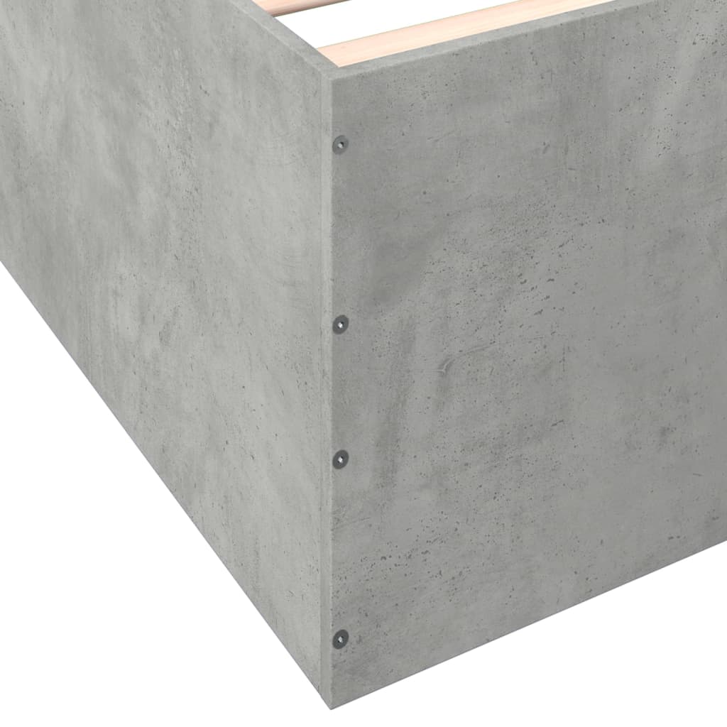 vidaXL Bed Frame without Mattress Concrete Grey 90x190 cm Single