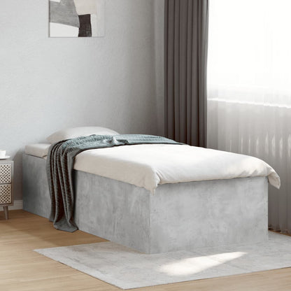 vidaXL Bed Frame without Mattress Concrete Grey 90x190 cm Single